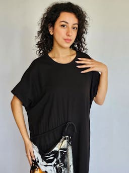 Black Dress with Metallic Pocketindex