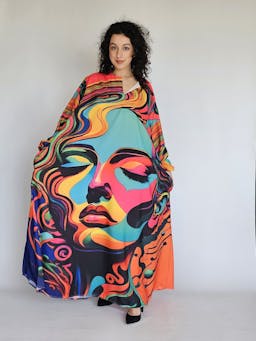 Colorful "Face" Dress - Eindex