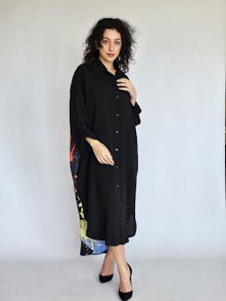 Shirt Black Dress - Cindex