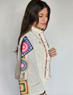 White Jacket With Colorful Badgesindex