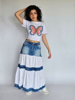 Butterfly T-Shirt with Denimindex