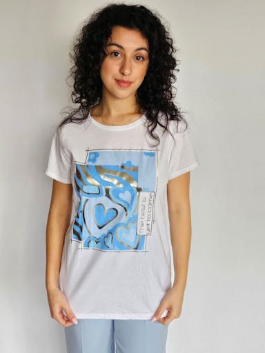 White and Blue T-Shirt