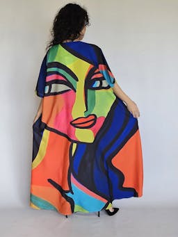 Colorful "Face" Dress - Aindex
