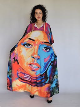Colorful "Face" Dress - Bindex