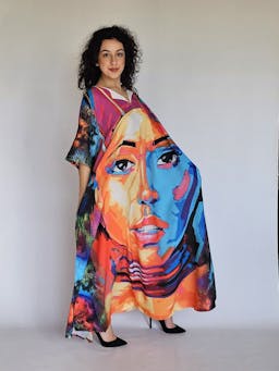 Colorful "Face" Dress - Bindex