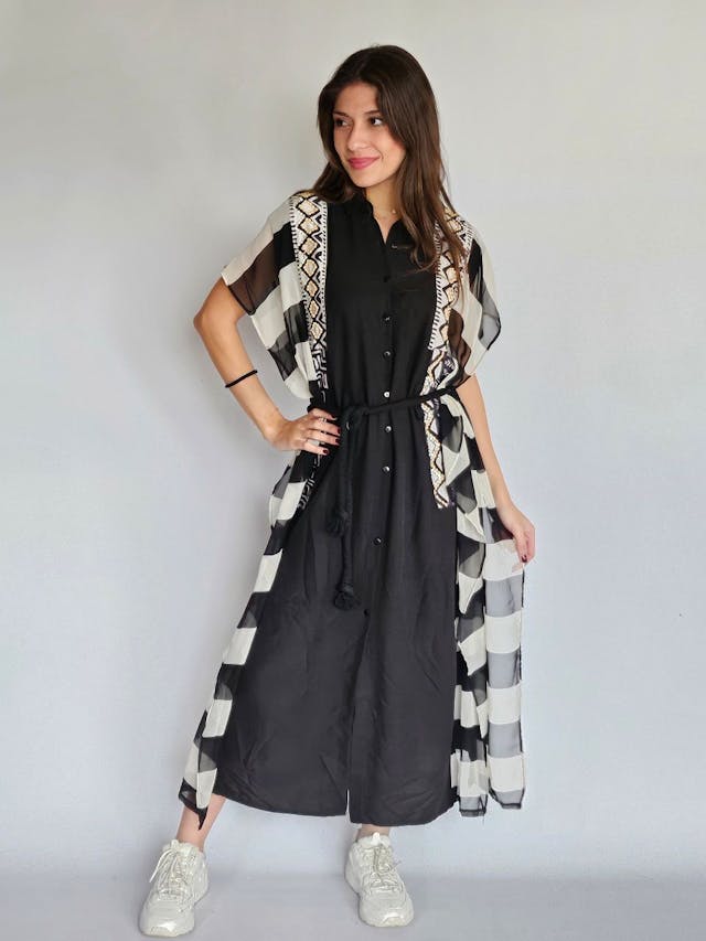 Indian Black and White Dress