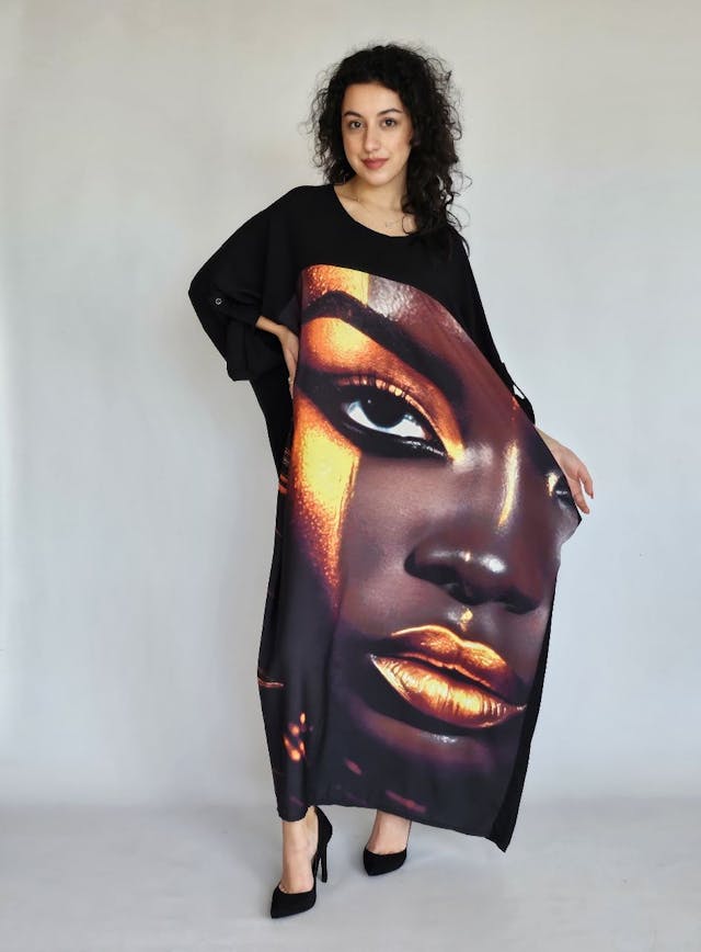 highlighted products Long Sleeve "Face" Dress - Y