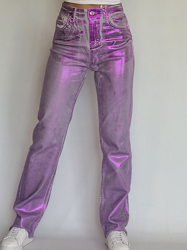 Metallic Purple Jeans