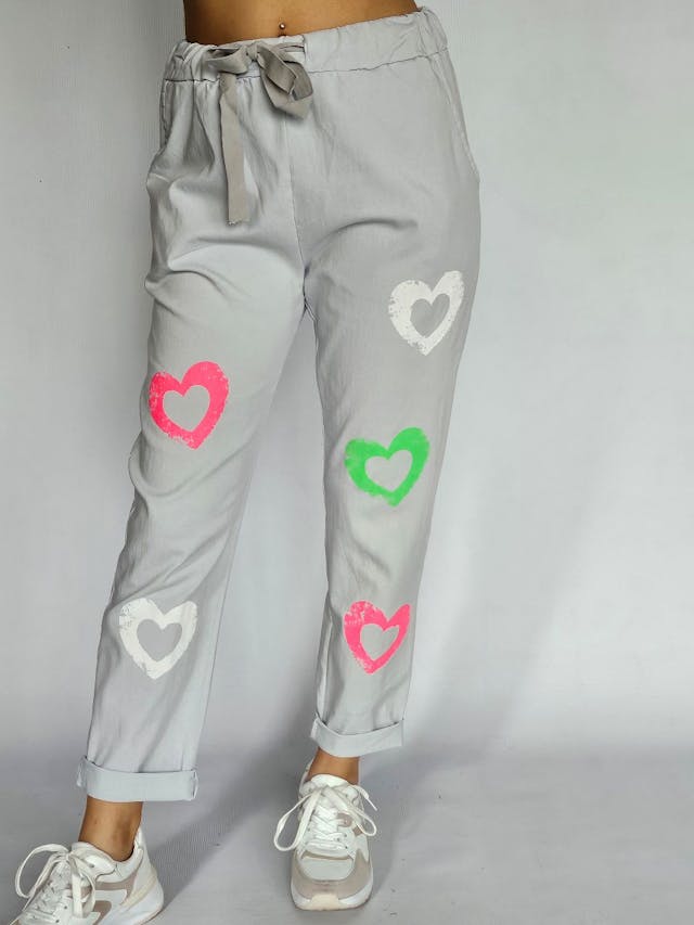 Pants with Colorful Hearts