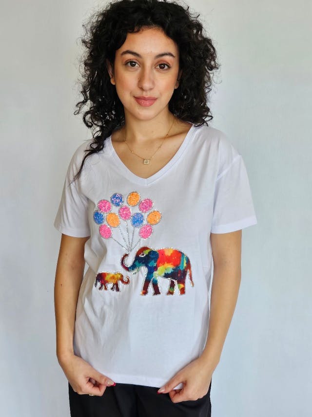 Elephant T-Shirt with Balloons