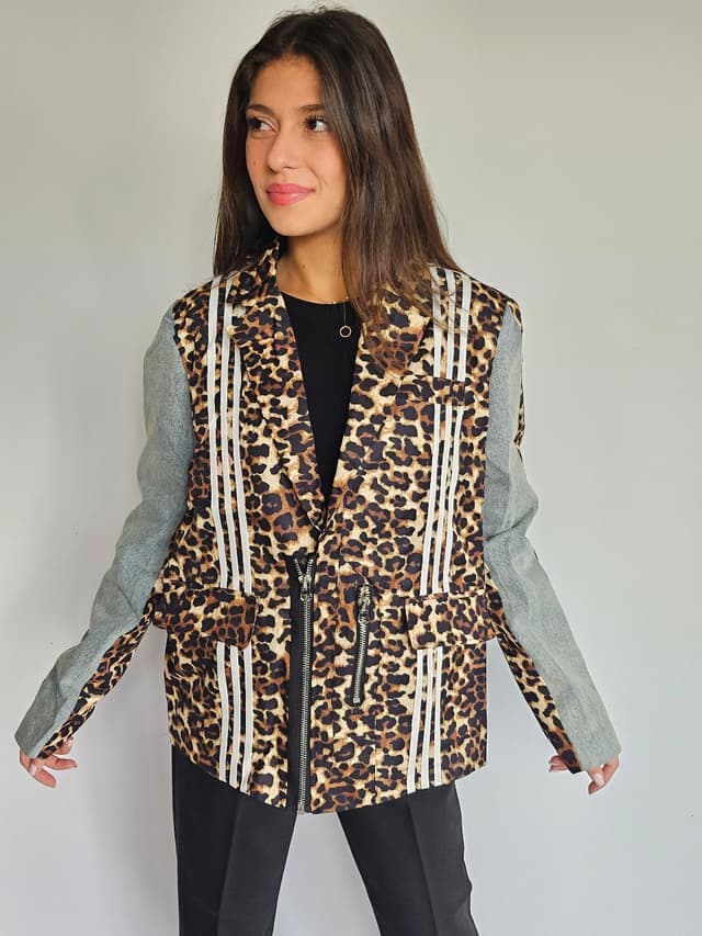 Leopard & Denim Blazer