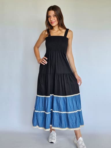 Black and Denim Dress
