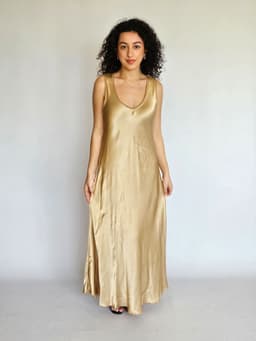 Gold Satin Dressindex