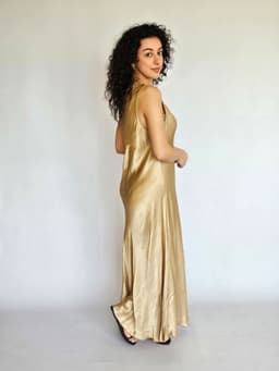 Gold Satin Dressindex