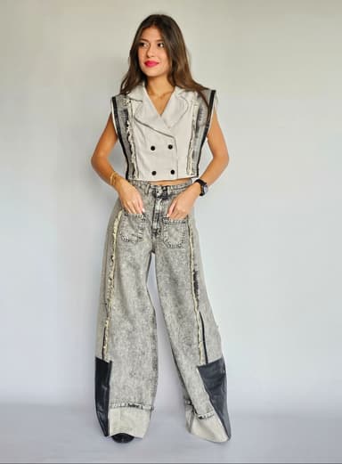 Grey and Leather Set