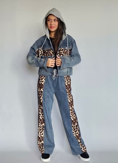 Leopard & Denim Set