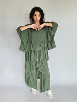 Olive Green Flowy Setindex