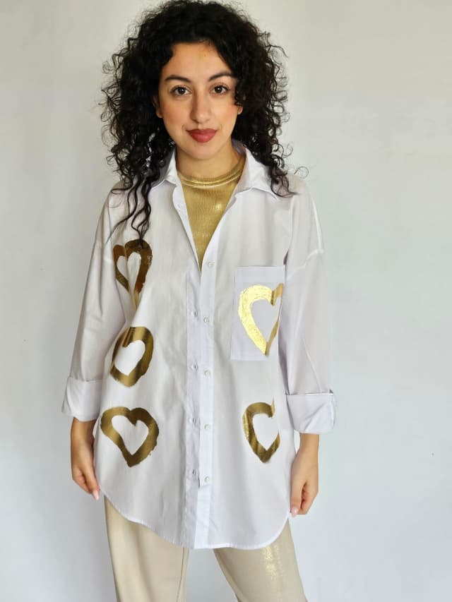 Gold Hearts Shirt