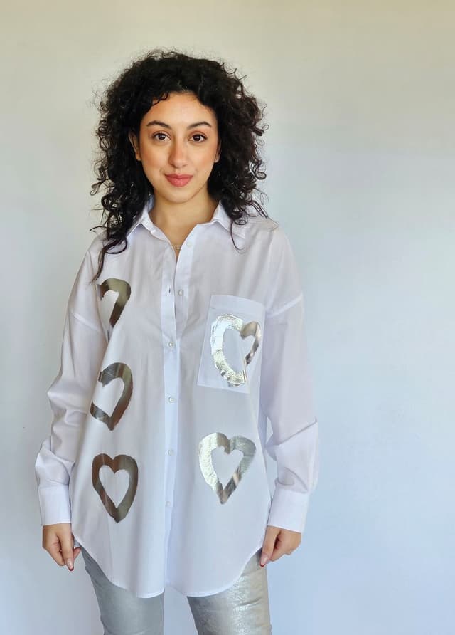 Silver Hearts Shirt