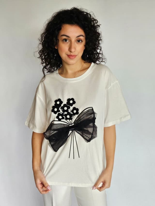 Organza Bow T-Shirt