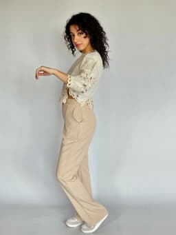 Embroidered Beige Topindex