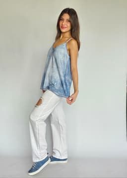 Flowy Denim Topindex