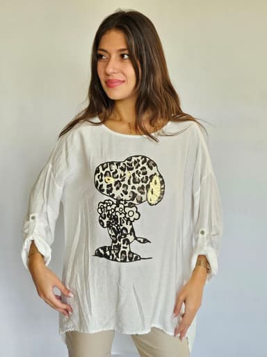 Snoopy Leopard Top