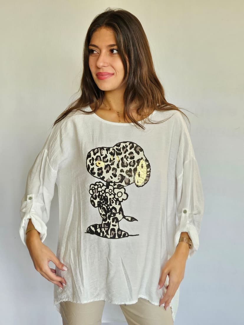 Snoopy Leopard Top